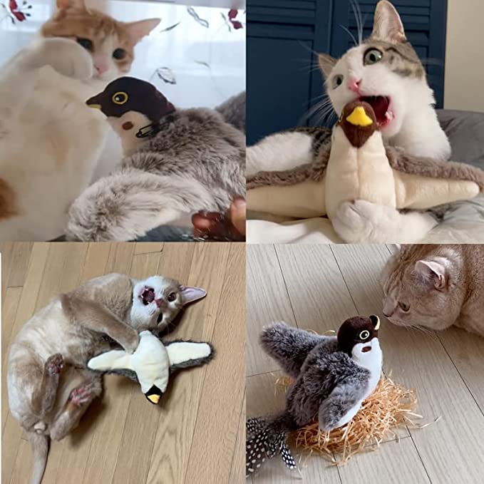 PETVELY Flapping Sparrow Cat Toy