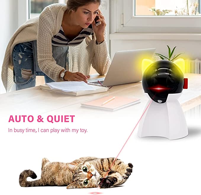 Cat Toy Interactive Automatic, Motion Activated Laser Toy for Indoor Cats
