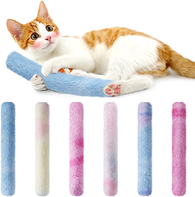 MEWTOGO 6Pcs Cat Kicker Toys with Sound Paper
