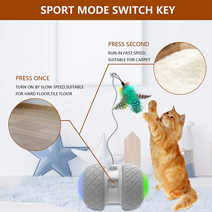 BENTOPAL Automatic Cat Toys Interactive Cat Feather Toys