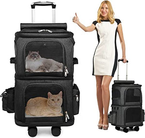 WIIBII Portable Rolling Cat Carrier