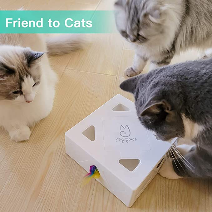 Migipaws Cat Toys, Interactive Automatic 7 Holes Mice Whack-A-Mole