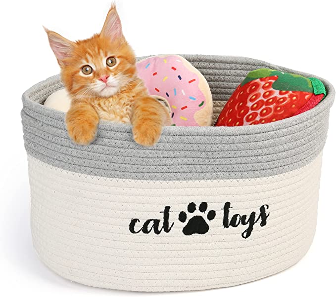 PrimePets Cat Toy Basket