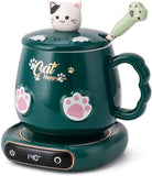 Bgbg Coffee Mug Warmer & Cute Cat Mug Set