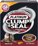 ARM & HAMMER Clump & Seal Platinum Cat Litter, Multi-Cat, 40 lb