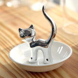 PUDDING CABIN Cat Ring Holder Cat Gift for Women