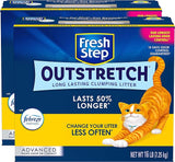 Fresh Step Advanced Clumping Cat Litter, Outstretch, Extra Large, 32 lbs total (2 Pack of 16lb Boxes)