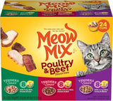 Meow Mix Tenders in Sauce Wet Cat Food, Poultry & Beef Variety Pack, 2.75 Ounce Cup (Pack of 24)