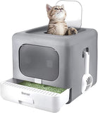 BARMI Cat Litter Box Foldable Top Entry Litter Box