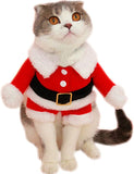 Bolbove Pet Christmas Santa Claus Suit Costume for Small Cats