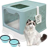 Cat Litter Box Top Entry & Front Entry with Lid