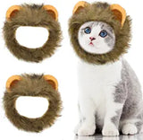 2 Pieces Pet Lion Mane Wig Hat Costume