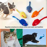 Furry Cat Toys Mice Rattle Interactive Mouse Toy for Indoor Cats