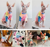 Bonaweite Hairless Cats Rainbow Rendering T-Shirt