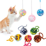 8 Pack Colorful Woolen Yarn Ball with Bell for Cat