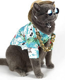 Impoosy Hawaiian Cat T Shirts Pet Summer Clothes Cat